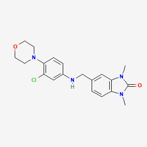 molecular formula C20H23ClN4O2 B11307841 5-({[3-chloro-4-(morpholin-4-yl)phenyl]amino}methyl)-1,3-dimethyl-1,3-dihydro-2H-benzimidazol-2-one 