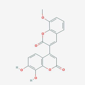 molecular formula C19H12O7 B11307846 7,8-Dihydroxy-4-(8-methoxy-2-oxochromen-3-yl)chromen-2-one 