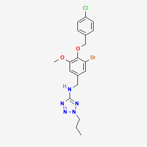 N-{3-bromo-4-[(4-chlorobenzyl)oxy]-5-methoxybenzyl}-2-propyl-2H-tetrazol-5-amine