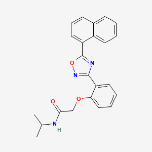 2-{2-[5-(naphthalen-1-yl)-1,2,4-oxadiazol-3-yl]phenoxy}-N-(propan-2-yl)acetamide