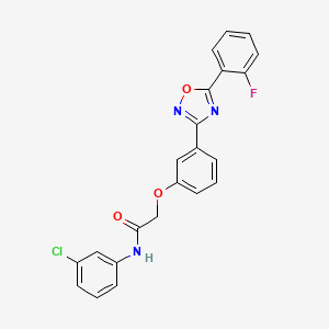 N-(3-chlorophenyl)-2-{3-[5-(2-fluorophenyl)-1,2,4-oxadiazol-3-yl]phenoxy}acetamide