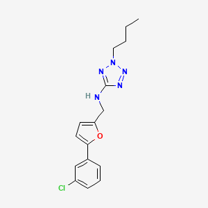 2-butyl-N-{[5-(3-chlorophenyl)-2-furyl]methyl}-2H-tetrazol-5-amine