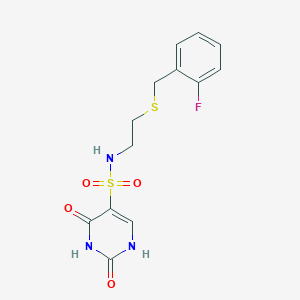 N-{2-[(2-fluorobenzyl)sulfanyl]ethyl}-2-hydroxy-6-oxo-1,6-dihydropyrimidine-5-sulfonamide