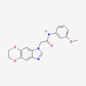 2-(6,7-dihydro-1H-[1,4]dioxino[2,3-f]benzimidazol-1-yl)-N-(3-methoxyphenyl)acetamide