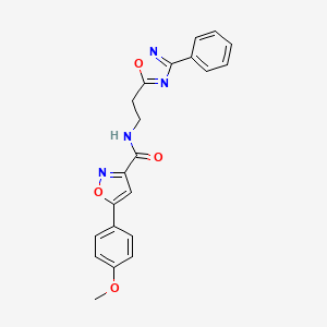 5-(4-methoxyphenyl)-N-[2-(3-phenyl-1,2,4-oxadiazol-5-yl)ethyl]-1,2-oxazole-3-carboxamide