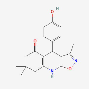 4-(4-Hydroxyphenyl)-3,7,7-trimethyl-4,6,7,8-tetrahydro[1,2]oxazolo[5,4-b]quinolin-5-ol