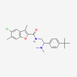 N-[2-(4-tert-butylphenyl)-2-(dimethylamino)ethyl]-5-chloro-3,6-dimethyl-1-benzofuran-2-carboxamide