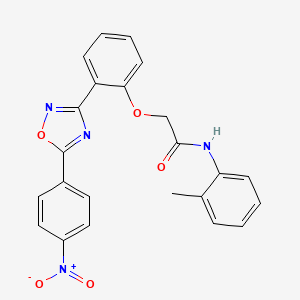 N-(2-methylphenyl)-2-{2-[5-(4-nitrophenyl)-1,2,4-oxadiazol-3-yl]phenoxy}acetamide