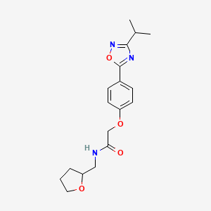 2-[4-(3-isopropyl-1,2,4-oxadiazol-5-yl)phenoxy]-N-(tetrahydro-2-furanylmethyl)acetamide