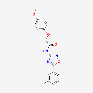 2-(4-methoxyphenoxy)-N-[5-(3-methylphenyl)-1,2,4-oxadiazol-3-yl]acetamide