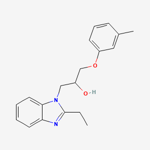 molecular formula C19H22N2O2 B11308052 1-(2-ethyl-1H-benzimidazol-1-yl)-3-(3-methylphenoxy)propan-2-ol 