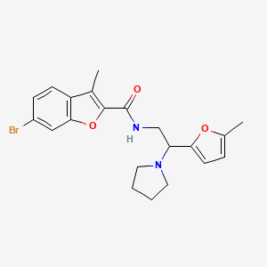 6-bromo-3-methyl-N-[2-(5-methylfuran-2-yl)-2-(pyrrolidin-1-yl)ethyl]-1-benzofuran-2-carboxamide