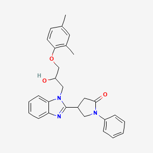 4-{1-[3-(2,4-dimethylphenoxy)-2-hydroxypropyl]-1H-benzimidazol-2-yl}-1-phenylpyrrolidin-2-one