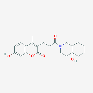 molecular formula C22H27NO5 B11308086 7-hydroxy-3-[3-(4a-hydroxyoctahydroisoquinolin-2(1H)-yl)-3-oxopropyl]-4-methyl-2H-chromen-2-one 