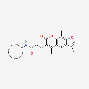 N-Cyclooctyl-3-{2,3,5,9-tetramethyl-7-oxo-7H-furo[3,2-G]chromen-6-YL}propanamide