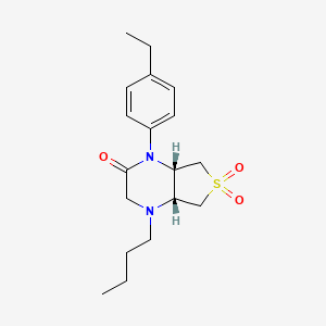 Rel-(4AR,7AS)-4-butyl-1-(4-ethylphenyl)hexahydrothieno[3,4-B]pyrazin-2(1H)-one 6,6-dioxide