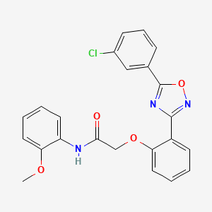 molecular formula C23H18ClN3O4 B11308128 2-{2-[5-(3-chlorophenyl)-1,2,4-oxadiazol-3-yl]phenoxy}-N-(2-methoxyphenyl)acetamide 