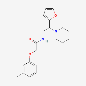 molecular formula C20H26N2O3 B11308138 N-[2-(furan-2-yl)-2-(piperidin-1-yl)ethyl]-2-(3-methylphenoxy)acetamide 