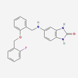 5-({2-[(2-fluorobenzyl)oxy]benzyl}amino)-1,3-dihydro-2H-benzimidazol-2-one