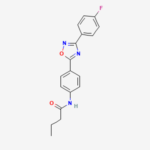 N-{4-[3-(4-fluorophenyl)-1,2,4-oxadiazol-5-yl]phenyl}butanamide