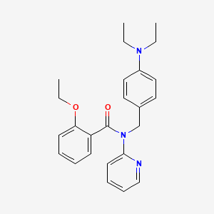 molecular formula C25H29N3O2 B11308208 N-[4-(diethylamino)benzyl]-2-ethoxy-N-(pyridin-2-yl)benzamide 