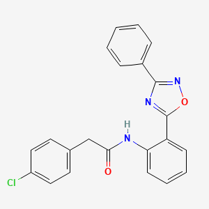 2-(4-chlorophenyl)-N-[2-(3-phenyl-1,2,4-oxadiazol-5-yl)phenyl]acetamide