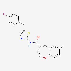 N-[5-(4-fluorobenzyl)-1,3-thiazol-2-yl]-7-methyl-1-benzoxepine-4-carboxamide