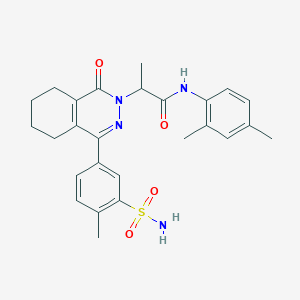 N-(2,4-dimethylphenyl)-2-[4-(4-methyl-3-sulfamoylphenyl)-1-oxo-5,6,7,8-tetrahydrophthalazin-2(1H)-yl]propanamide