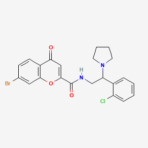 7-bromo-N-[2-(2-chlorophenyl)-2-(pyrrolidin-1-yl)ethyl]-4-oxo-4H-chromene-2-carboxamide