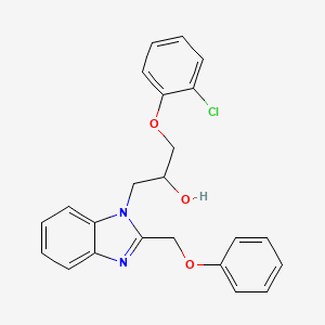 1-(2-chlorophenoxy)-3-[2-(phenoxymethyl)-1H-benzimidazol-1-yl]propan-2-ol