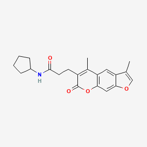 N-cyclopentyl-3-(3,5-dimethyl-7-oxo-7H-furo[3,2-g]chromen-6-yl)propanamide