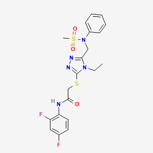 N-(2,4-difluorophenyl)-2-[(4-ethyl-5-{[(methylsulfonyl)(phenyl)amino]methyl}-4H-1,2,4-triazol-3-yl)sulfanyl]acetamide