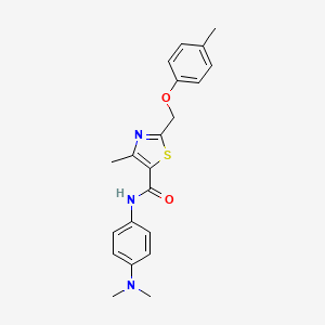 N-[4-(dimethylamino)phenyl]-4-methyl-2-[(4-methylphenoxy)methyl]-1,3-thiazole-5-carboxamide