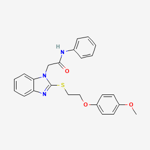 2-(2-{[2-(4-methoxyphenoxy)ethyl]sulfanyl}-1H-benzimidazol-1-yl)-N-phenylacetamide