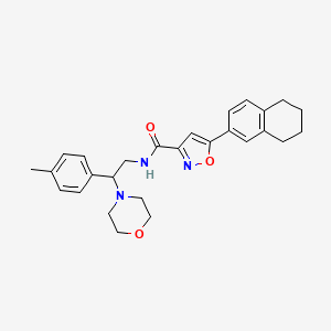 N-[2-(4-methylphenyl)-2-(morpholin-4-yl)ethyl]-5-(5,6,7,8-tetrahydronaphthalen-2-yl)-1,2-oxazole-3-carboxamide