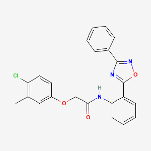 2-(4-chloro-3-methylphenoxy)-N-[2-(3-phenyl-1,2,4-oxadiazol-5-yl)phenyl]acetamide