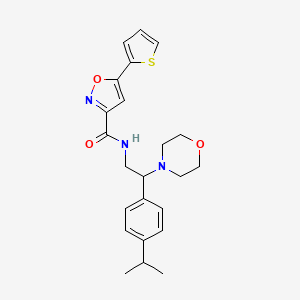 N-[2-(Morpholin-4-YL)-2-[4-(propan-2-YL)phenyl]ethyl]-5-(thiophen-2-YL)-1,2-oxazole-3-carboxamide