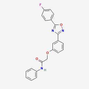 2-{3-[5-(4-fluorophenyl)-1,2,4-oxadiazol-3-yl]phenoxy}-N-phenylacetamide