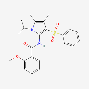 N-[4,5-dimethyl-3-(phenylsulfonyl)-1-(propan-2-yl)-1H-pyrrol-2-yl]-2-methoxybenzamide