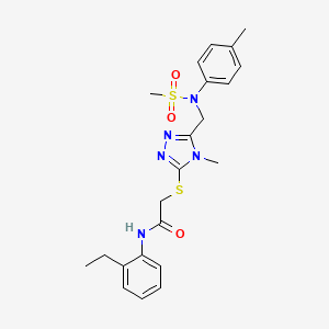 N-(2-ethylphenyl)-2-[(4-methyl-5-{[(4-methylphenyl)(methylsulfonyl)amino]methyl}-4H-1,2,4-triazol-3-yl)sulfanyl]acetamide