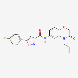 5-(4-bromophenyl)-N-[3-oxo-4-(prop-2-en-1-yl)-3,4-dihydro-2H-1,4-benzoxazin-6-yl]-1,2-oxazole-3-carboxamide