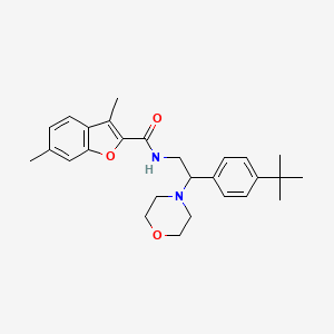 N-[2-(4-tert-butylphenyl)-2-(morpholin-4-yl)ethyl]-3,6-dimethyl-1-benzofuran-2-carboxamide