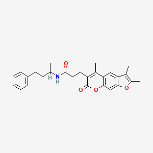 N-(1-methyl-3-phenylpropyl)-3-(2,3,5-trimethyl-7-oxo-7H-furo[3,2-g]chromen-6-yl)propanamide