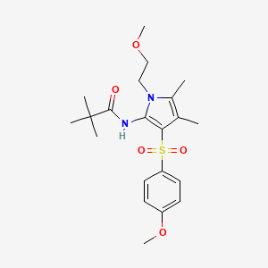 N-{1-(2-methoxyethyl)-3-[(4-methoxyphenyl)sulfonyl]-4,5-dimethyl-1H-pyrrol-2-yl}-2,2-dimethylpropanamide