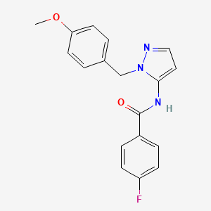 4-fluoro-N-[1-(4-methoxybenzyl)-1H-pyrazol-5-yl]benzamide