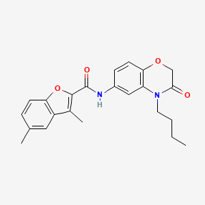 N-(4-butyl-3-oxo-3,4-dihydro-2H-1,4-benzoxazin-6-yl)-3,5-dimethyl-1-benzofuran-2-carboxamide