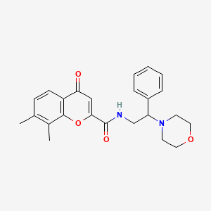 7,8-dimethyl-N-[2-(morpholin-4-yl)-2-phenylethyl]-4-oxo-4H-chromene-2-carboxamide