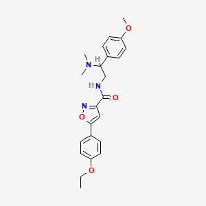 molecular formula C23H27N3O4 B11308485 N-[2-(dimethylamino)-2-(4-methoxyphenyl)ethyl]-5-(4-ethoxyphenyl)-1,2-oxazole-3-carboxamide 