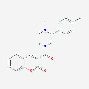 molecular formula C21H22N2O3 B11308492 N-[2-(dimethylamino)-2-(4-methylphenyl)ethyl]-2-oxo-2H-chromene-3-carboxamide 