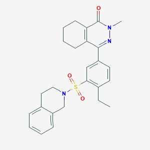 4-[3-(3,4-dihydroisoquinolin-2(1H)-ylsulfonyl)-4-ethylphenyl]-2-methyl-5,6,7,8-tetrahydrophthalazin-1(2H)-one